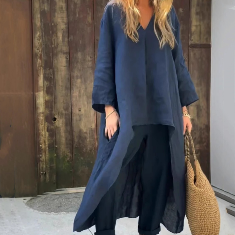 🌸🔥Big price reduction🔥Women's Summer Loose Pocket V-Neck 2-Piece Set