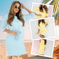 ✨Early Summer New✨Round Neck 3/4 Sleeve Dress with Pockets