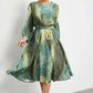 🌷Limited Time Offer 50% OFF🌷Women's Long Sleeve Fashion Printed Waist Dresses