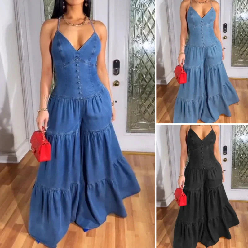 💙LAST DAY SALE 50% OFF💙Women's Sexy V-Neck Backless Jumpsuit