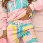 ✨Limited Sale 50% OFF✨Women's Colorful Print Two-Piece Sweatshirt and Jogger Set