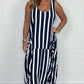 🔥Mother's Day Hot Sale 50%🔥Stripe Oversized Tie-Front Pocket Dress