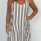 🔥Mother's Day Hot Sale 50%🔥Stripe Oversized Tie-Front Pocket Dress