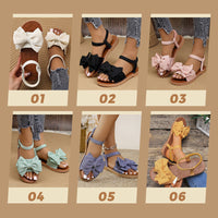 👡🌸Women's Fashion Bow Flat Sandals - 50% OFF for Goddess Day! Elegant Design🌸Comfortable Wear, Summer Essential!