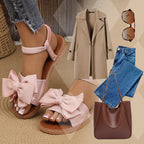 👡🌸Women's Fashion Bow Flat Sandals - 50% OFF for Goddess Day! Elegant Design🌸Comfortable Wear, Summer Essential!