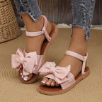👡🌸Women's Fashion Bow Flat Sandals - 50% OFF for Goddess Day! Elegant Design🌸Comfortable Wear, Summer Essential!
