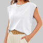🔥Summer Hot Sale-50% Off🩷Solid Color Round Neck Cap Sleeve Top