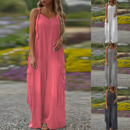 💕Limited Sale 50% OFF💕Women's Loose Wide-Leg Jumpsuit with Pockets
