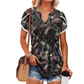 🔥NEW ARRIVAL LIMITED TIME OFFER🔥Women's Printed Short Sleeve Tunic Top