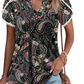 🔥NEW ARRIVAL LIMITED TIME OFFER🔥Women's Printed Short Sleeve Tunic Top