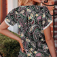 🔥NEW ARRIVAL LIMITED TIME OFFER🔥Women's Printed Short Sleeve Tunic Top