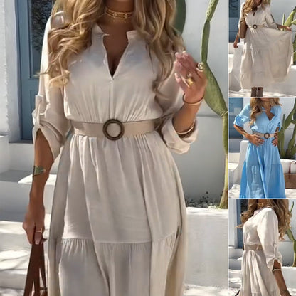 🌸Spring Specials🌸 Women's Casual Tiered V-Neck Midi Dress