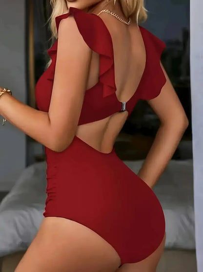 🎁LIMITED HOT SALE - 67% OFF👗Sexy ruffled one-piece swimsuit