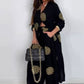 ✨Early Summer New✨Women's Loose V-Neck Top & Printed Wide Leg Pants Two Piece Set