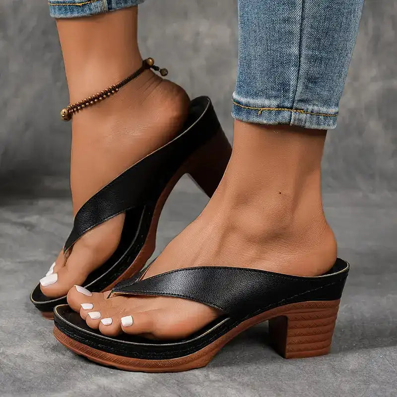 💕Limited Sale 50% OFF💕Women’s Summer Chunky Heel Flip Flops