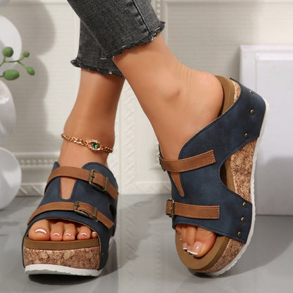 🔥Summer Promotion 50% OFF 🔥Women's Fashion Cutout Platform Wedge Sandals