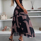 ✨2025 New Design🎀Women’s Trendy Print Elastic Waistband Flowy Maxi Skirt
