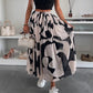 ✨2025 New Design🎀Women’s Trendy Print Elastic Waistband Flowy Maxi Skirt