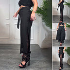 ⏳ Limited time 50% off! 💥Sexy Lace Lined Wide Leg Pants（The more you buy, the higher the discount）