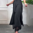 ⏳ Limited time 50% off! 💥Sexy Lace Lined Wide Leg Pants（The more you buy, the higher the discount）