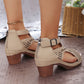 ⏳ Limited time 50% off! 💥Versatile Hollow Out Mid Heel Open Toe Sandals（The more you buy, the higher the discount）