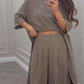 💃Limited Sale 50% OFF💕Solid Color Irregular Top & Wide-Leg Pants 2-PCS Set