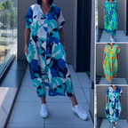 💜Limited Sale 50% OFF 👗Women's Casual Elegant Printed V-Neck Dress