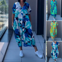💜Limited Sale 50% OFF 👗Women's Casual Elegant Printed V-Neck Dress