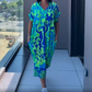 💜Limited Sale 50% OFF 👗Women's Casual Elegant Printed V-Neck Dress