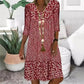 🌸Seasonal Styles💐Women's Fashion Printed Mid Sleeve V-Neck Dresses