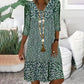 🌸Seasonal Styles💐Women's Fashion Printed Mid Sleeve V-Neck Dresses