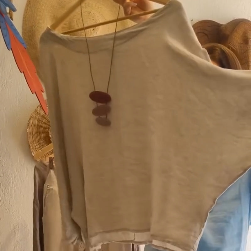 💕Women's Loose Fit Blouse & Floral Printed Wide-Leg Pants Set