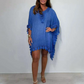 💖50% OFF💖Women's V-Neck Solid Color Mini Dress