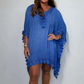 💖50% OFF💖Women's V-Neck Solid Color Mini Dress