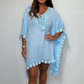 💖50% OFF💖Women's V-Neck Solid Color Mini Dress