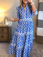 ✨Last Day Promotion 50% OFF💥Lapel Printed Dress
