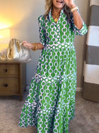 ✨Last Day Promotion 50% OFF💥Lapel Printed Dress