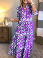 ✨Last Day Promotion 50% OFF💥Lapel Printed Dress