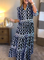 ✨Last Day Promotion 50% OFF💥Lapel Printed Dress
