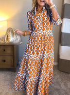 ✨Last Day Promotion 50% OFF💥Lapel Printed Dress