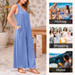 💃Limited Sale 50% OFF💕Women's Casual V-Neck Sleeveless Wide-Leg Jumpsuit