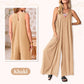 💃Limited Sale 50% OFF💕Women's Casual V-Neck Sleeveless Wide-Leg Jumpsuit