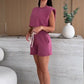 🔥Summer Hot Sale-50% Off🩷Women's Fashion Solid Color Sleeveless Top & Shorts Two Piece Set