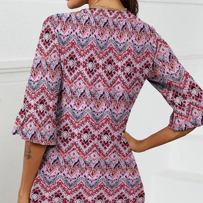 ❤️2025 New Products❤️Women's Elegant Ruffle Sleeve V-Neck Tops