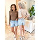💖LAST DAY SALE 50% OFF🥰High Rise Frayed Hem Cut Off Dad Shorts
