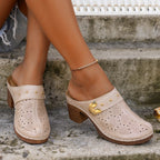 🔥HOT SALE 50% OFF💕Women's Slip-On Closed Toe Chunky Sandals