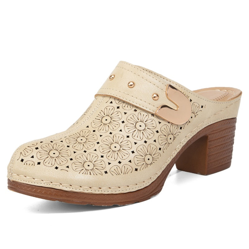 🔥HOT SALE 50% OFF💕Women's Slip-On Closed Toe Chunky Sandals