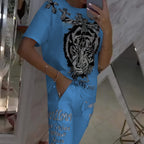 ⏳Big price reduction！ 💥Casual Printed Top Drawstring Pants 2-Piece Set（The more you buy, the higher the discount）