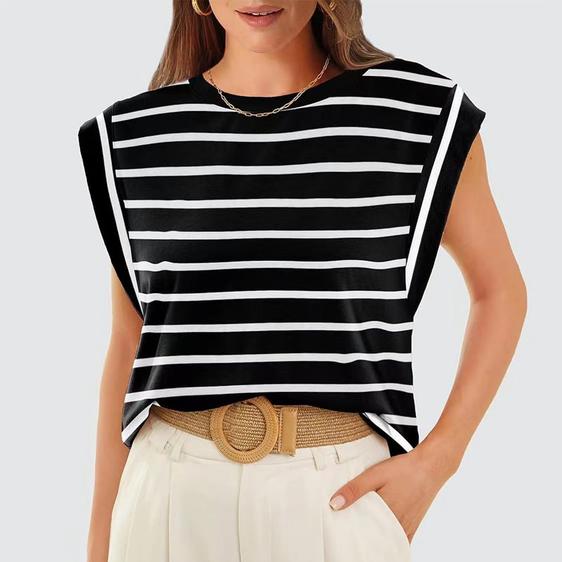 💖Limited Sale 50% OFF💖Women's Fashionable Versatile Striped Sleeveless Top