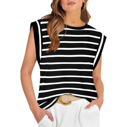 💖Limited Sale 50% OFF💖Women's Fashionable Versatile Striped Sleeveless Top